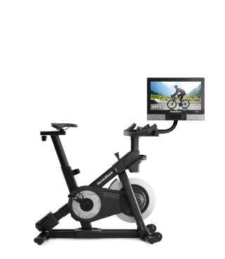 S27i exercise bike with an iFit program running
